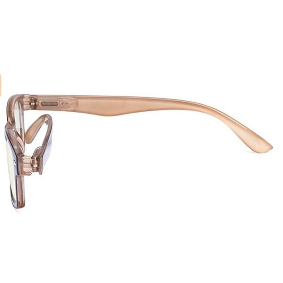 NWT Cess Blue Black Beige Rectangle Reading Glasses 2.0 115213 - Picture 2 of 7